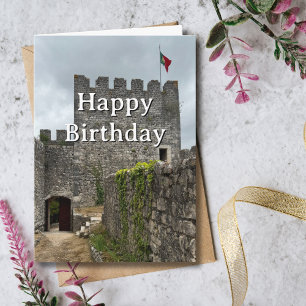 Travel Birthday Castle Portugal Photo fun Card