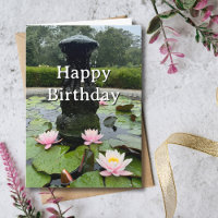 Travel Birthday Fountain Flowers Fun Photo