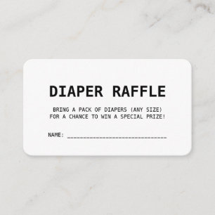 Travel Boarding Pass Baby Shower Diaper Raffle Enclosure Card