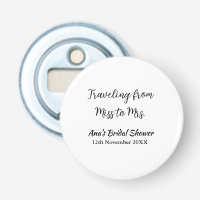 Travel bridal shower add name date miss to Mrs sim