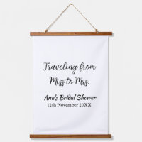 Travel bridal shower add name date miss to Mrs sim
