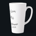 Travel bridal shower add name date miss to Mrs sim Latte Mug<br><div class="desc">Design</div>