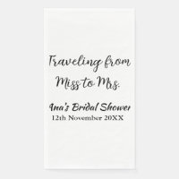 Travel bridal shower add name date miss to Mrs sim