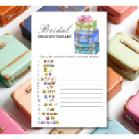Travel Bridal shower Emoji Pictionary game