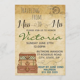 Travel Bridal Shower Invitation