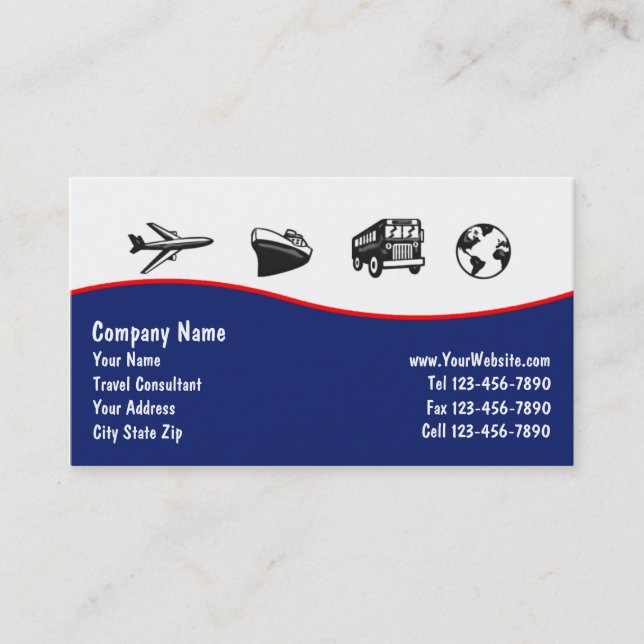 Travel Business Cards (Front)