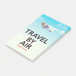 Travel By Air travel poster Post-it Notes