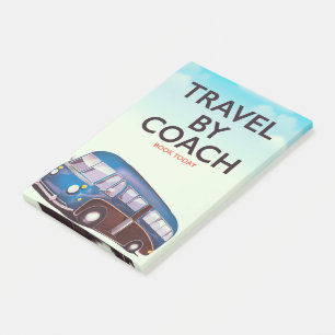 Travel By coach British travel poster Post-it Notes
