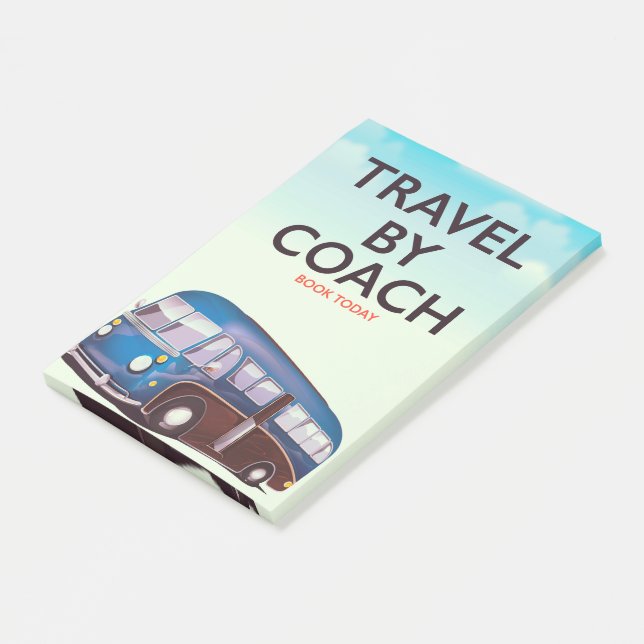 Travel By coach British travel poster Post-it Notes (Angled)