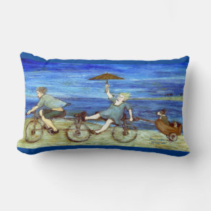 Travel by Tandem Bicycle Lumbar Cushion
