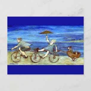 Travel by Tandem Bicycle Postcard