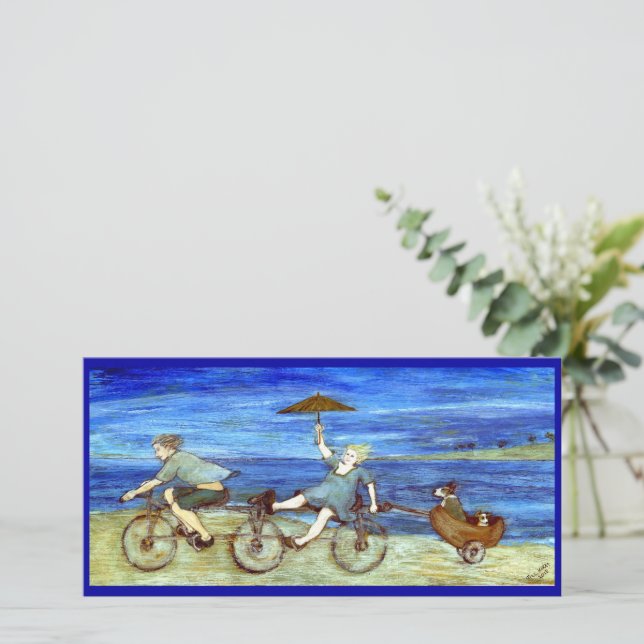 Travel by Tandem Bicycle Save The Date (Standing Front)