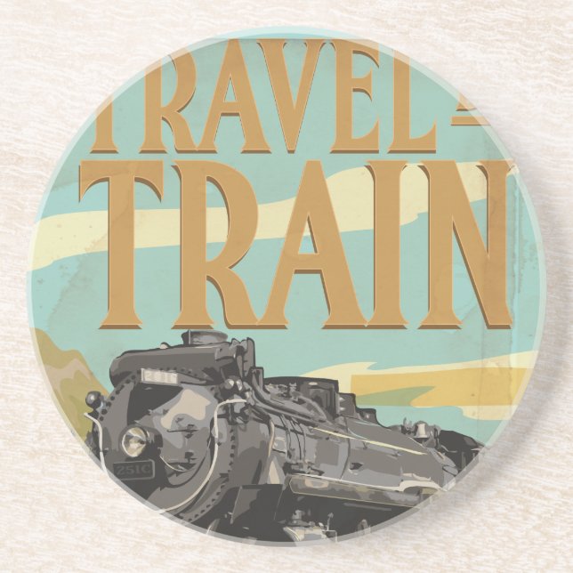 Travel By Train Coaster (Front)