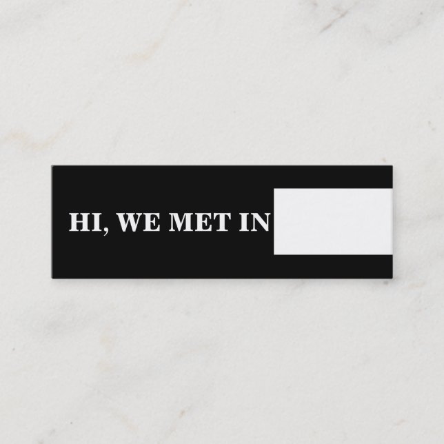 Travel calling cards black white (Front)