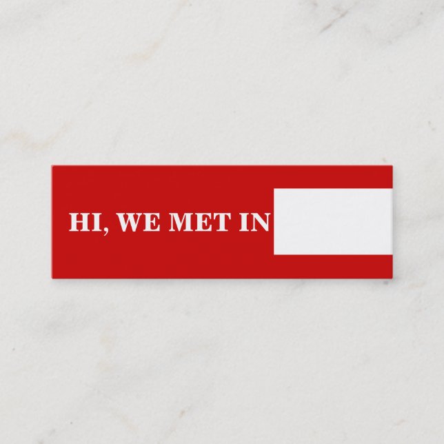 Travel calling cards red white (Front)