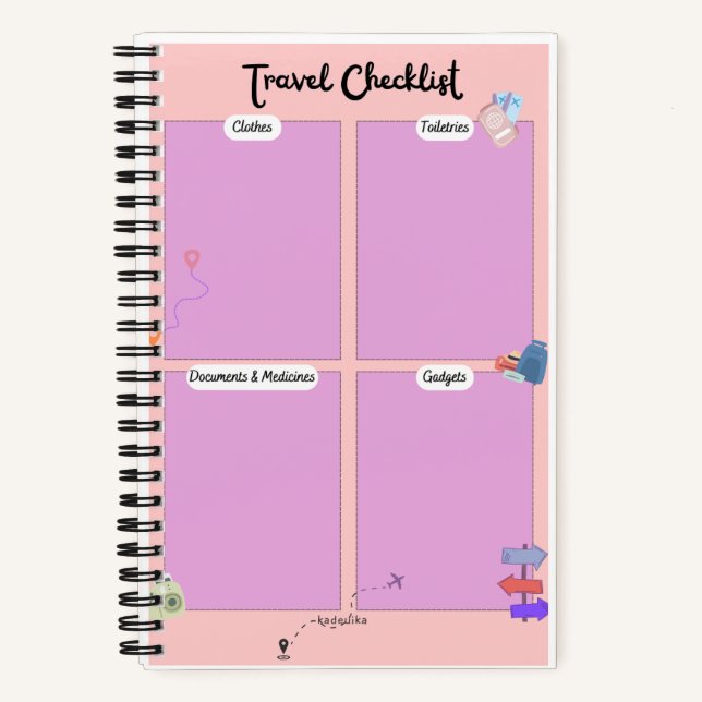 Travel Checklist Notebook (Front)