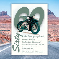 Travel Classic Motorbike Ride Fast 60th Birthday