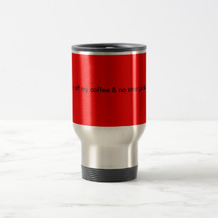 Travel coffee mug