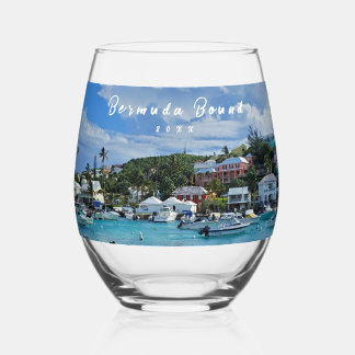 Travel Commemorative Island Life Stemless Wine Glass