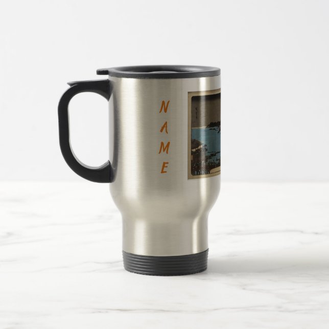 TRAVEL/COMMUTER MUG W/ CUSTOM NAME JAPANESE PRINT (Left)