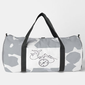 Travel Compass Line Art Duffel Duffle Bag
