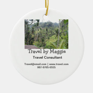Travel consultant company add name email websphone ceramic tree decoration