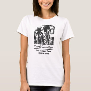Travel Consultant with Palm Trees to Personalise T-Shirt
