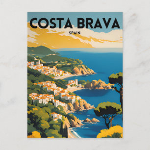 Travel Costa Brava Spain Postcard