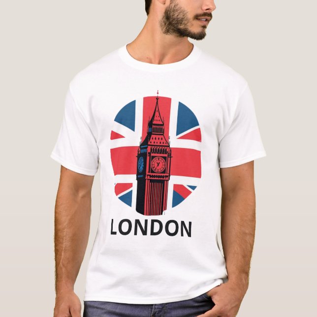 Travel Country Capital City London UK T-Shirt (Front)