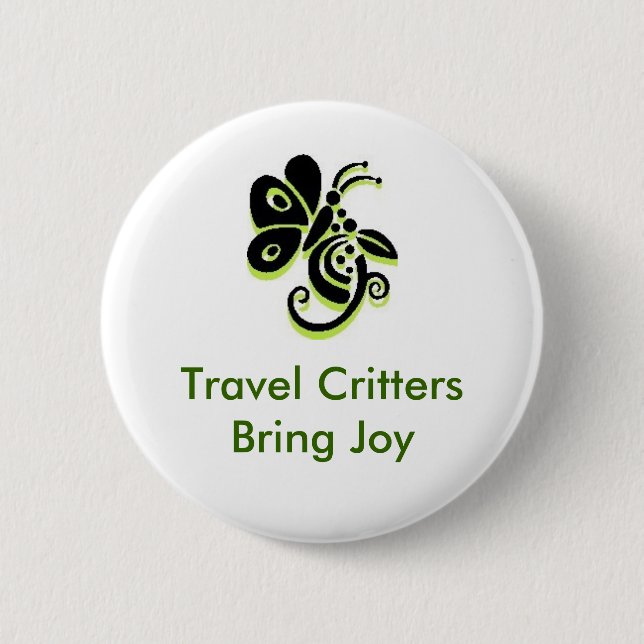 Travel Critters Bring Joy 6 Cm Round Badge (Front)