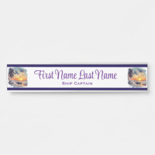 Travel Cruise Ship Vacation Planner Name Plate
