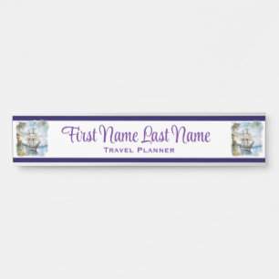 Travel Cruise Ship Vacation Planner Name Plate