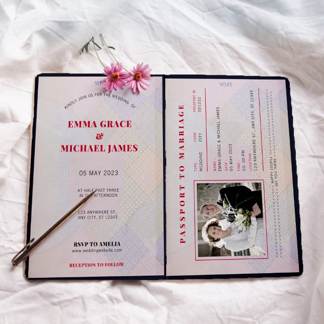 Travel Destination Passport Wedding Invitation (Creator Uploaded)