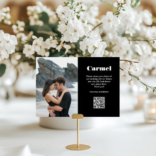 Travel Destination Photo Sharing QR Code Table Number