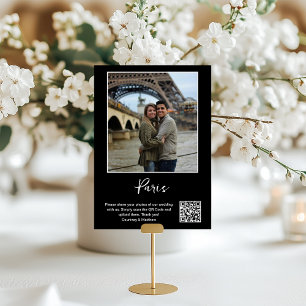 Travel Destination Photo Sharing QR Code  Table Number