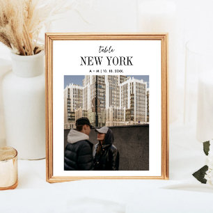 Travel Destination Photo Wedding Table Number