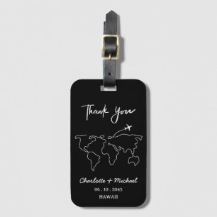 Travel Destination Wedding Favour Luggage Tag
