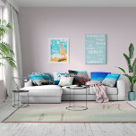 Travel Destinations Personal Blue White Modern Canvas Print<br><div class="desc">Your own personalised travel  canvas. 
Replace the destinations on the canvas with your own destinations or leave as they are.
You could even replace with local suburbs  or friends names. Just have fun with it and then hang it on your wall.</div>