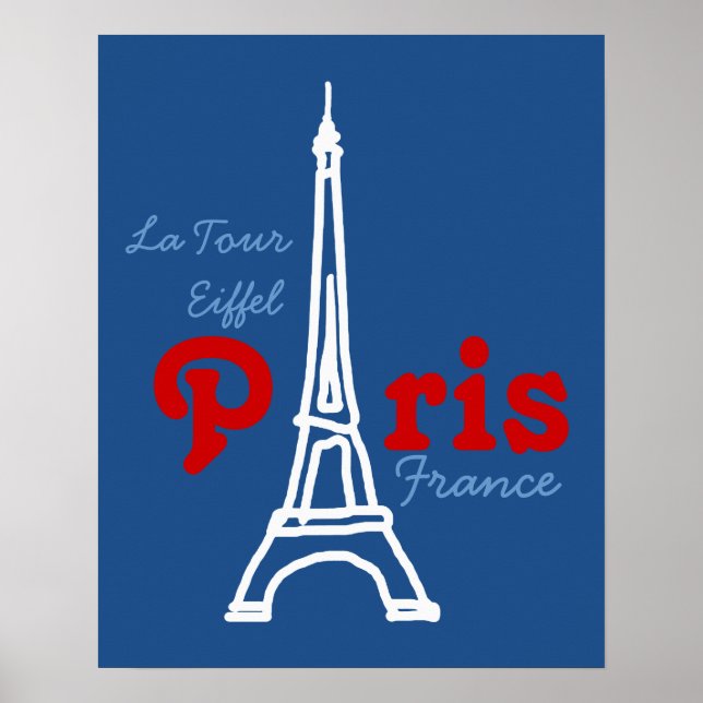 travel Eiffel Tower Paris Poster (Front)