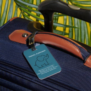 TRAVEL ELEPHANT LUGGAGE TAG