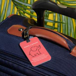 TRAVEL ELEPHANT LUGGAGE TAG