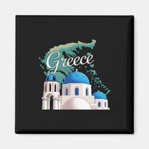 Travel Europe Greece Athens Santorini Crete Greek Magnet