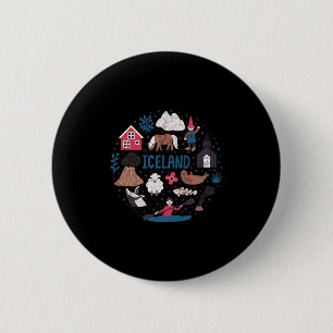 Travel Europe Iceland Reykjavik Family Vacation So 6 Cm Round Badge