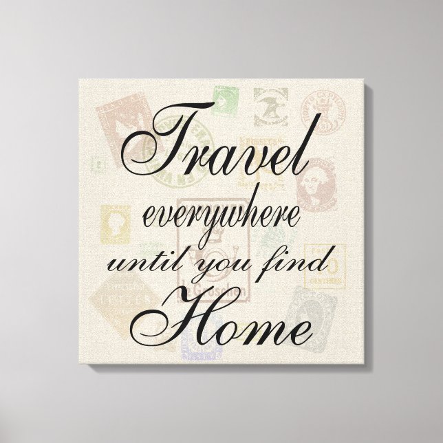 Travel Everywhere - stamps Canvas Print (Front)