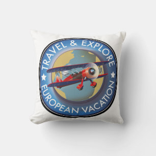 Travel & Explore European Vacation Cushion