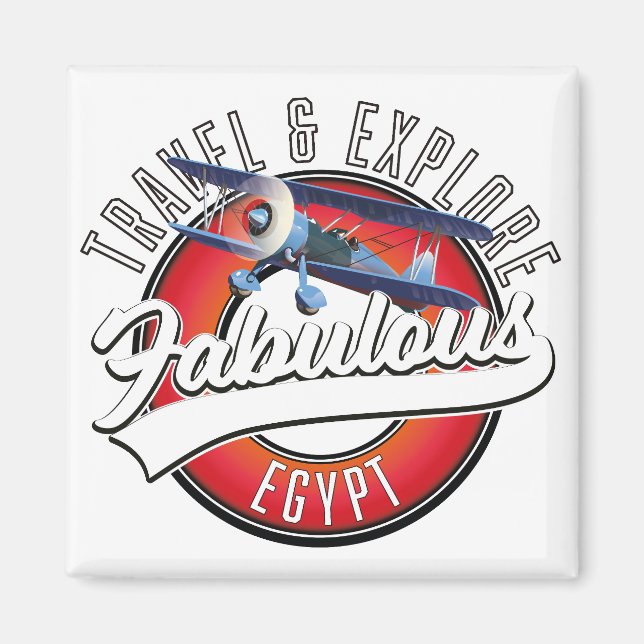 Travel explore fabulous Egypt logo. Magnet (Front)