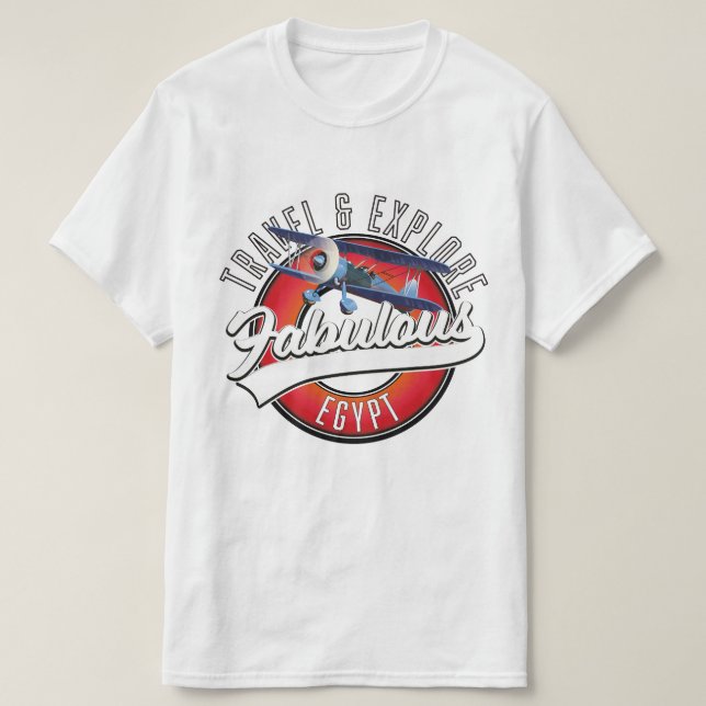 Travel explore fabulous Egypt logo. T-Shirt (Design Front)