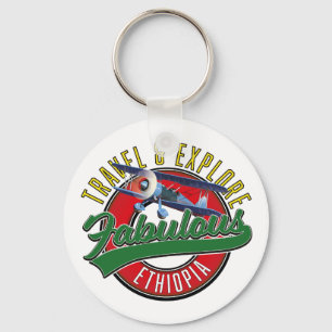 Travel Explore Fabulous Ethiopia logo Key Ring