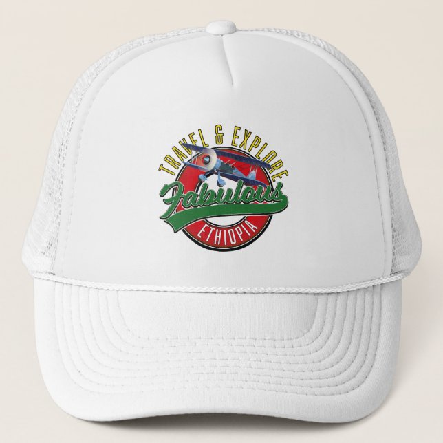 Travel explore fabulous Ghana logo Trucker Hat (Front)