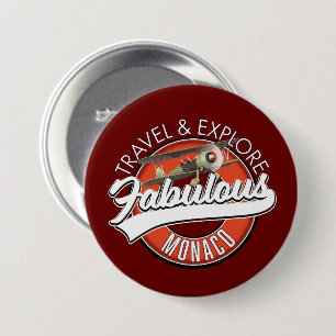 travel explore fabulous Monaco logo 7.5 Cm Round Badge
